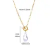 Joyería Transfronteriza Europea y Americana Cadena para Clavícula de Perla Elegante Asimétrica Simple y Elegante Collar con Cierre Ot para Mujer Cadena Geométrica Producto Caliente