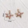 Colgantes de Esmalte de Aleación Mixta Rosa Accesorios para Joyería DIY Encantos para Llavero Estrella de Mar Flor Accesorios para Pendientes