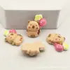 Capuchón de Tarta de Cono de Fresa de Dibujos Animados Brillante Capibara Accesorios de Resina DIY Tocado Pasador Imán para Nevera Material