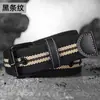 Nuevo Cinturón de Cuero para Hombre con Raya de Lona Hueca Decoración de Ojal Completo Aire Ojo Estudiante Juventud Ocio Entrenamiento Militar Cinturón Táctico