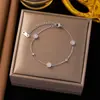 Pulseira de Aço Titânio Dongguan Transfronteiriça, Não Desbota, Estilo Novo, Acessórios Japoneses e Coreanos, Pulseira Feminina, Ouro 18K, Fashion, Luxo Leve, Sensação de Alto Padrão