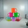 Fabricante de Zibo Suministra Directamente Taza de Transferencia de Calor con Recubrimiento Degradado Taza de Color Spray Fluorescente Regalo Regalo Color Taza de Cerámica