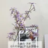 Flor de Estrella Larga Simulada Flor Artificial Falsa Flor Lila Arreglo Floral de Boda de Gama Alta Decoración de Sala de Estar Adornos Arte Floral