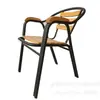 Ventas Directas de Fábrica Mesa de Comedor Exterior Juego de Mesa y Sillas de Metal Muebles de Aluminio y Madera Suministros para Hotel Lft-3024 Se Puede Personalizar con Madera Maciza