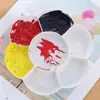Buscando Caja de Plástico de Fábrica con Forma de Flor de Ciruelo Paleta de Pintura Acrílica Acuarela Gouache Paleta de Flor de Ciruelo