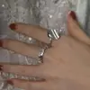 Anillo Irregular Geométrico con Forma de Frijol para Mujer, Diseño de Nicho Estilo Ins, Anillo Abierto Versátil, Anillo Fresco para Dedo Índice