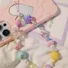 Cordón para teléfono móvil con colgante de dopamina para niña, pulsera corta de cuentas coloridas, colgante para cámara CCD antipérdida