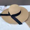 Sombrero de Paja de Ala Ancha Estilo Nuevo para Mujer, Sombrero de Paja con Protección Solar para Verano, Sombrero de Sol para Vacaciones al Aire Libre en la Playa, Moderno