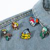 Insignia de metal de One Piece con personalidad creativa de dibujos animados, broche de aleación de gota de aceite del rey náutico Luffy de animación japonesa, accesorios