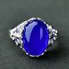 Ágata Roja Calcedonia Cobre Chapado Platino Anillo Abierto Corona para Mujer Diamante Patrón Calado Ajustable Anillo Estilo Étnico