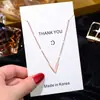 Colar Mori Doce Feminino Sem Cor Design de Nicho Pingente de Moda All-match Elegante Aço Titânio Clavícula Corrente Jóias