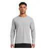 Camiseta Deportiva de Cuello Redondo Otoño Invierno para Hombre, Sensación Fresca, Protección Solar, Camiseta Deportiva para Exteriores, Ciclismo, Secado Rápido, Manga Larga Deportiva