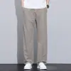 Ropa para Hombre Maple House / Primavera/Verano Nuevo Estilo Americano High Street Malla Piqué Texturizada Transpirable Anti-Rayaduras Anti-Arrugas Cremallera Pantalones de Pierna Recta