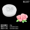 Molde de silicona de flor pequeña 3D de peonía y rosa para pastel de chocolate, yeso, aromaterapia, accesorios de decoración para hornear, resina