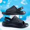 Zuecos Antideslizantes de Doble Uso para Hombre para Verano al Aire Libre, Sandalias de Playa Casuales Deportivas Antideslizantes con Suela Suave, Estilo Moderno