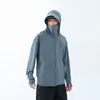 Mismo estilo que cierta ropa de protección solar para mujer con forma de plátano, protección UV, máscara con capucha, ropa de protección solar para ciclismo al aire libre, correr, chaqueta para hombre, seda de hielo