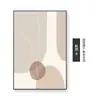 Pintura Decorativa Abstracta Morandi Estilo Crema Pintura de Pared para Sala de Estar Fondo de Sofá Arte Minimalista Sentido de Alta Gama Mural para Recibidor