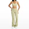 Traje de Yoga Justo Nu Transfronteiriço Macio Secagem Rápida Fitness Verão Esportes ao Ar Livre Corrida Feminino 9238