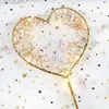 Amor Árvore de Pérolas Cartão de Encaixe Decoração de Bolo Confissão Anel de Renda Pérola de Cristal Anel de Amor Varinha de Fada