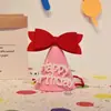 Popular Ins Coreano Sombrero de Cumpleaños con Lazo de Fieltro Creativo DIY Niños Feliz Cumpleaños Sombrero de Nube Margarita con Alas
