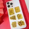 Pegatinas para Teléfono con Contenido de Oro de Oro 999, Pegatinas de Princesa que Atraen Riqueza, Pegatinas de Buena Suerte y Prosperidad, Pegatinas de Pan de Oro, Regalos para Transmisiones en Vivo