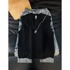 Chaleco de Malla Patchwork Estilo Americano Transpirable de Secado Rápido Cuello Pequeño Verano para Hombre Ropa de Entrenamiento Fitness para Correr de Manga Corta