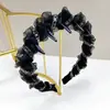 Faixa de Cabeça com Strass de Design Nicho Preto de Luxo Leve Estilo Coreano para Lavar o Rosto, Presilha de Cabelo Antiderrapante de Alta Qualidade com Dentes, Acessório de Cabelo