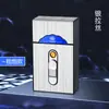 Día de San Valentín Encendedor Recargable para Hombre y Estuche para Cigarrillos Integrados Estuche para Cigarrillos Práctico Creativo Encendedor a Prueba de Viento Fuegos Artificiales Regalo