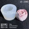 Molde de Silicone para Velas DIY e Aromaterapia em Formato de Tulipa e Rosa Realistas 3D