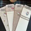 Calcetines de Verano Ligeros Color Crema Café Cómodos Diarios Calados Transpirables Tendencia Ins Versátiles Sensación Relajada Femeninos Hasta la Mitad de la Pantorrilla