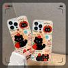 Lindo Gato Manzana Sizzy Estilo Coreano para Carcasa de Teléfono Apple 16promax iPhone15 Dibujo Animado 14 Duro 13