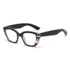 Gafas de Sol Poligonales de Marco Pequeño Estilo Europeo y Americano, Bloqueo de Luz Azul, Ojo de Gato Personalizadas con Bloques de Color, Moda para Mujer, Sin Graduación