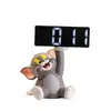 Adornos Creativos de Reloj Digital de Gato Tom de Dibujos Animados Para Dormitorio Mesa de Noche Decoración de Reloj de Escritorio de Gama Alta