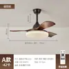 Luz de ventilador LED retro, luz de techo silenciosa, luz de ventilador de techo para comedor, dormitorio, estudio, accesorio de iluminación de dormitorio principal de alto brillo para proteger los ojos