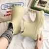 Botas de lluvia antideslizantes de moda integradas para mujer, nuevas de primavera y verano 2024, de corte bajo, color liso, versátiles, zapatos de protección laboral para mujer