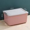 Caja de Almacenamiento Plástico Caja de Almacenamiento de Ropa Plástico Dormitorio Estudiantil Grande Hogar Caja de Almacenamiento de Ropa con Rueda
