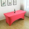 Funda Elástica para Mesa de 6 pies Transfronteriza para Bodas y Banquetes al Aire Libre en Hoteles, Funda de Poliéster para Mesa de Cóctel, Mantel Rectangular