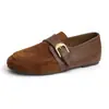 Zapatos Planos Versátiles Estilo Coreano 2026 Zapatos de Plataforma Retro Zapatos Casuales de Otoño Zapatos Individuales Zapatos para Conducir Zapatos de Mujer Hebilla Nuevo Estilo