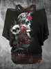 Top de Verano Transfronterizo para Mujer Camiseta de Manga Corta Spice Girls Impresión Digital 3D Calavera Camiseta Básica de Manga Corta Nueva Prenda Interior para Mujer