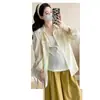 Conjunto de Moda Gestante Primavera e Verão 2026 Novo Estilo Estilo Preguiçoso Roupa de Gravidez Vestido Calça de Pernas Largas Conjunto de Três Peças para Gestante