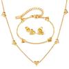 INS Pulsera de Corazón de Melocotón de Circonita con Incrustaciones de Diamantes de Lujo Ligero Estilo Francés Diseño de Nicho de Moda Combinable Pulsera de Acero Inoxidable Joyería para Mujer
