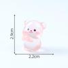 Lindo Oso Crema Rosa Muñeca Moe Casa de Muñecas DIY Decoraciones Accesorios Coche Escritorio Pequeños Adornos