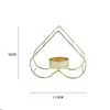 Acessórios para Castiçais Estilo Ins Transfronteiriço, Ornamentos Criativos de Ferro para Castiçais, Castiçal Aromaterápico Irregular em Forma de Coração para Mesa de Casa