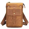 Nova bolsa tiracolo masculina vintage de couro genuíno, feita de couro crazy horse, com toque de alta qualidade, bolsa casual e moderna multifuncional para o dia a dia