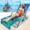 Fornecimento Exclusivo Transfronteiriço de Capas para Cadeiras de Praia de Microfibra, Série Oceano com Impressão Digital 3D, A partir de Uma Peça