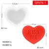 Molde de Silicona de Corazón para Mensajes de San Valentín Transfronterizo Molde para Decoración de Letrero de Yeso de Aromaterapia con Forma de Corazón y Palabras de Amor en Inglés