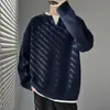 Nuevo Conjunto de Dos Piezas de Suéter Tejido para Hombre Otoño e Invierno, Chaqueta de Punto Estilo Perezoso, Alta Calidad Ajuste Holgado, Adecuado para Vestir por Capas