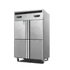 Congelador Cocina Comercial Vertical Cuatro Puertas Doble Temperatura Gabinete Congelador 1000L Gran Capacidad Refrigerador Gabinete Refrigerado