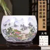 Adornos de Cornucopia Cerámica Jingdezhen Sala de Estar Entrada Acuario Decoración para Atraer Riqueza y Tesoro, Regalos de Inauguración de Casa y Apertura