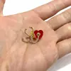 Broche Creativo en Forma de Corazón con ECG de Venta Caliente Transfronterizo, Pin de Ropa de Estetoscopio Médico, Accesorio Antiexposición